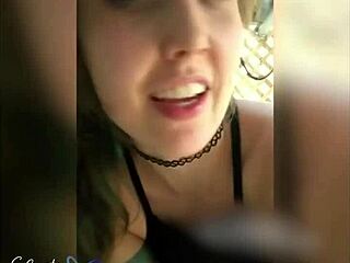 Fucking my pierced pussy outside like a slut, feeling wild.