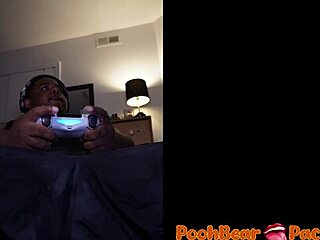 Gamer plays solo in close-up