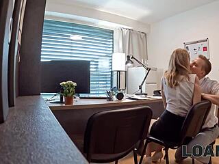 Blonde Czech Babe Cheats On Husband With Big Office Cock During Divorce Interview