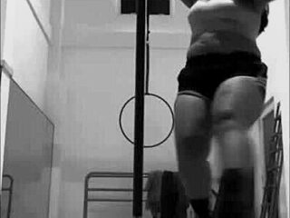 Pinay Pole Dancer Wears Heels for Aerial Hoops