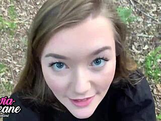 Hot teen 18+ pov outdoor blowjob hints at forbidden desires