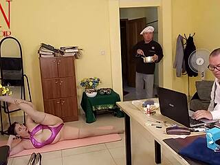 Yoga Time In The Office Regina Noir Scene 6