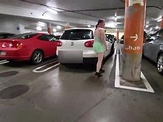 trashy kiwi slut showing off at the mall and on a busy public street 😈
