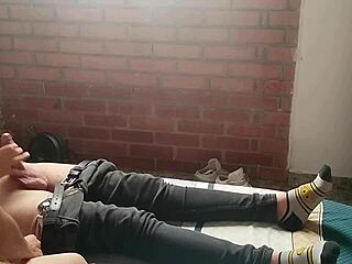 horny young girl masturbates me and milks with mouth