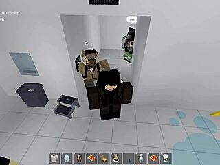 roblox girl takes risks in public bathroom fuck