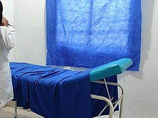 Horny Nurse Touches Vagina In Doctor's Office Then Patient Persuades Her To Sex