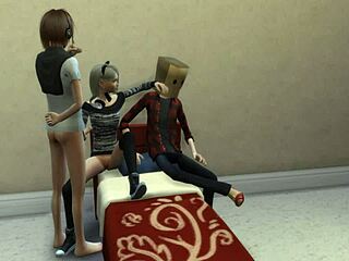 In Sims 4, explore this cuckold story where the old guy watches licking and muff diving on pussy.