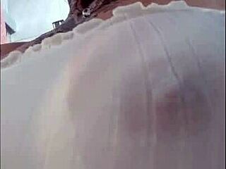 redhead brazilian teases with big clit and tits in sensual shower bath