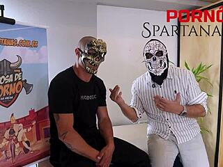 Gaby pounds pussy on Spartan Akillies!