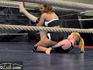 european lesbian babes wrestling in athletic competition