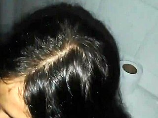 Latina Sucks Cock Hidden In Bathroom