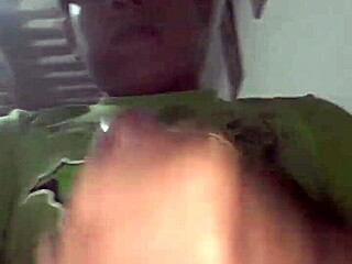 Peruvian teen gives amazing handjob in living room!