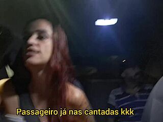 A married app driver gets naughty with passengers, giving handjobs and cum on tits