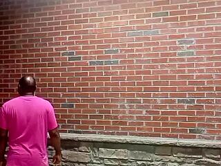 Enjoy a private strip tease for free, facing backwards in 70 degree weather.