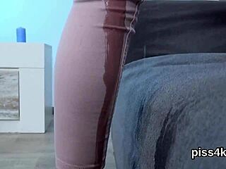 Lovable lesbian cuties splash piss on each other while wetting their snatches with extreme toys.