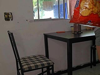 my naughty stepdaughter sat on my lap during dinner but started grinding hard