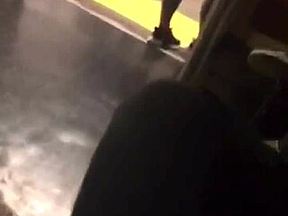 big ass girl on train getting groped