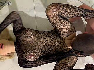 new year's slut sucked santa under christmas tree got sperm in pussy