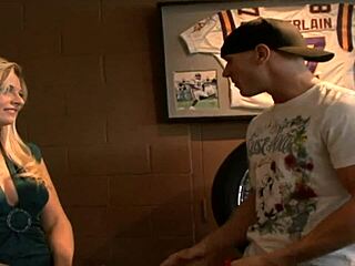 Busty Blonde Deep Throats Cock Before Pussy Fuck