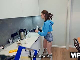 this russian college slut is taking her first anal fuck to stay in the apartment