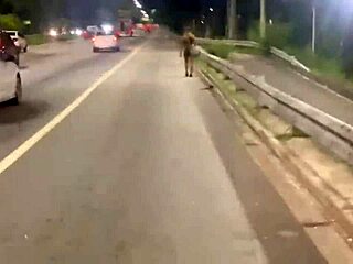 brunette wife followed and subtly engages admirer