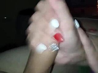 She Massaged My Cock Until Milking All The Cum