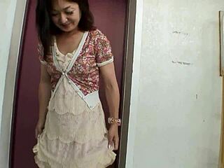 asian mom chiyo yamabe shows hairy pussy