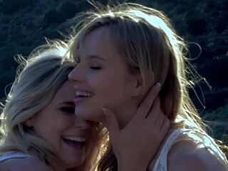 Scarlet red and jillian janson fuck in the woods where pussy tastes best