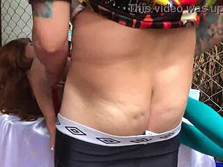 she lied to give the ass and took the arm in the ass with sex toy and sex doll.