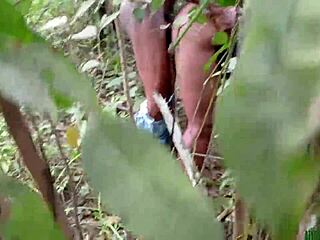 fucking in the bush with a black fat pussy 😈