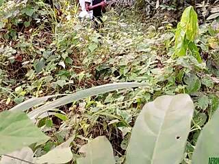 fucking in the bush with a black fat pussy 😈