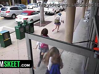 Bikini thief gets fucked by angry security guard in the shop