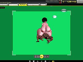 Big ass takes monster cock with intense fucking