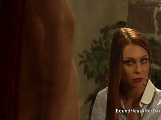 Naked Blonde Lesbian Slave Bathes with Dom Mistress!