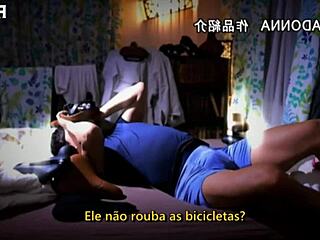 Oh, the busty housewife and bicycle thief in this exciting encounter with nao jinguji!