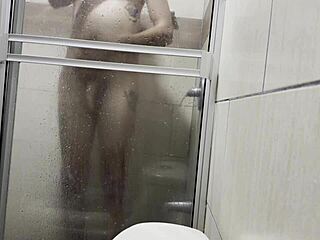 they spied on me in the bathrom when i masturbated with my cousn's panties