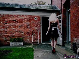 Euro Babe In Stockings And Heels Gets A Hardcore Facial Cumshot Outdoors With Glamour And Class