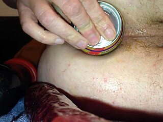 Beer and Dildo in Anal Assfucking Play