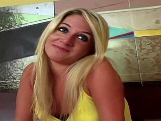 Cheyenne is a hot blonde girl who swallows the cum after sucking the dick