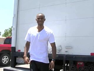 blonde milf tempts big black cock