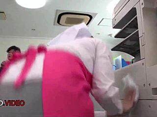 asian office lady chihiro akino gives blowjob leading to creampie