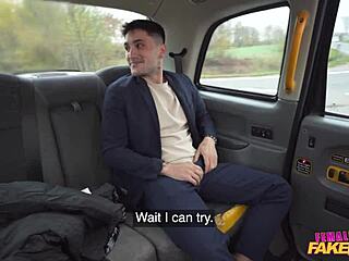 female fake taxi if you get your dick hard you will get a discount and a fuck