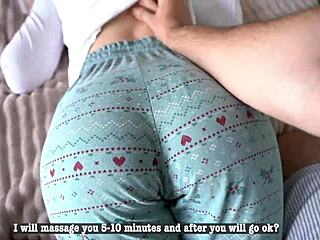 Step Sister Requests Massage, Receives Cum in Mouth