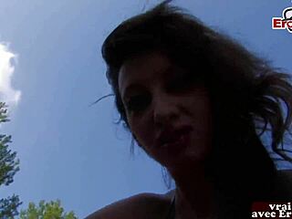 french skinny teen lesbians try outdoor sex and fisting together