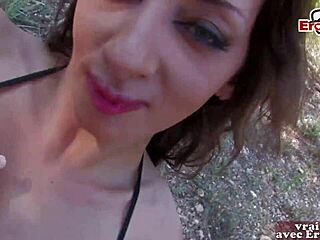 french skinny teen lesbians try outdoor sex and fisting together