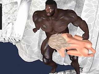 huge hunk clinton mcdonald teaches neighborhood wife how to take huge black dick