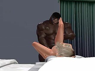 huge hunk clinton mcdonald teaches neighborhood wife how to take huge black dick