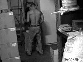 Babe Engages In Intimate Acts At Stock Room