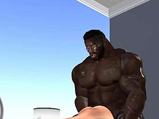 huge hunk clinton mcdonald teaches neighborhood wife how to take huge black dick