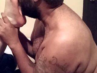 Rocky Tajauta devours my side pieces' yummy feet.